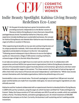KAHINA Featured in CEW Magazine